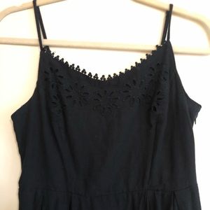Old Navy Black Sundress with Floral Cutouts. NWOT
